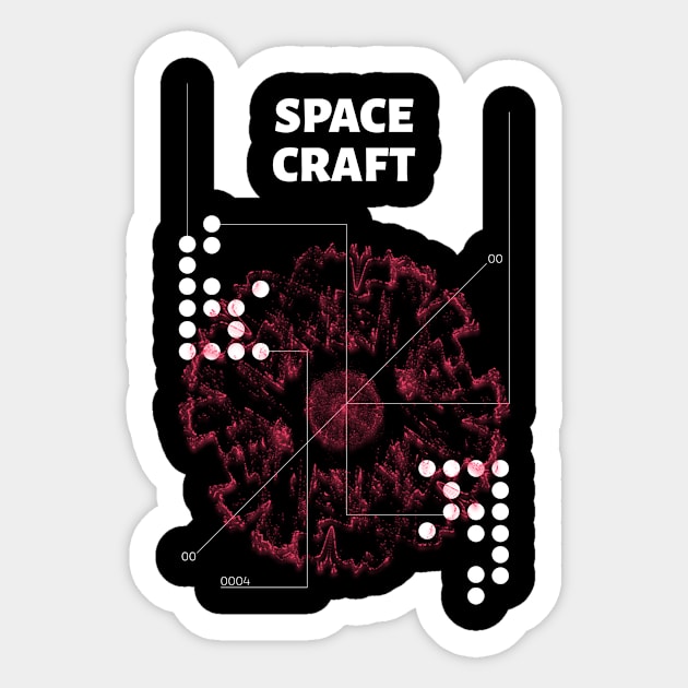 UFO Space Craft Design Sticker by New East 